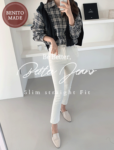 [made] #베니토특가,  Better Jeans (No.39) 기모 슬림 스트레이트 데일리룩/데일리팬츠/가을데님/신상데님/간절기데님/자체제작